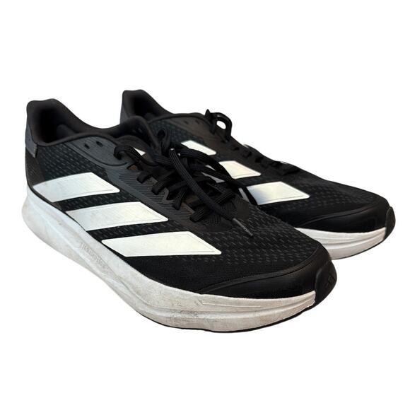 Adidas Duramo SL Running Shoes Men Sz 13 Black White Breathable Mesh